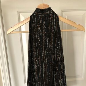 Veronica M black pattern halter